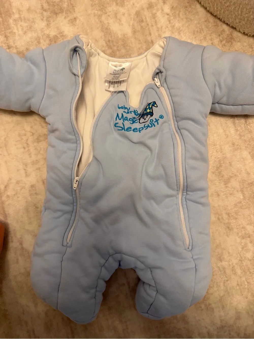 Magic Sleepsuit Baby Blue One-Piece Footie Pajamas